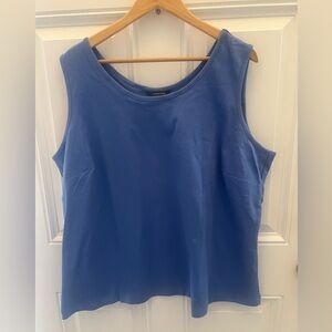 Lands’ End Dusty Blue Sleeveless Knit Top Size 3X Womens